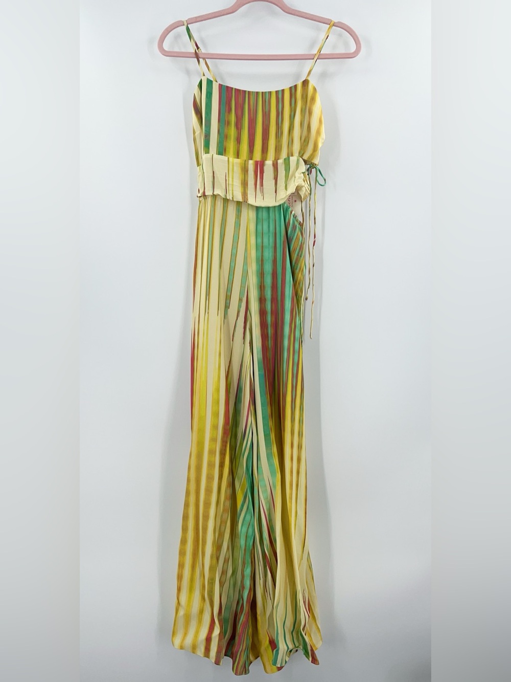 Anthropologie NWT Plenty by Tracy Reese Side Show Jumpsuit in Pastel Ikat sz XS - Picture 3 of 10